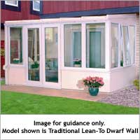 Self-Build Traditional Lean-To Full Height Conservatory SBL3-F White