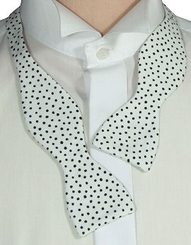 Unbranded Self-Tie Black Dots White Bow Tie