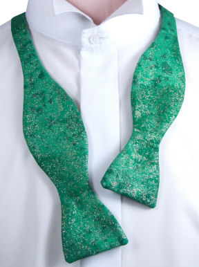 Unbranded Self-Tie Green Glitter Sparkle Bow Tie
