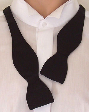 Unbranded Self-Tie Plain Black 18` Bow Tie A plain black