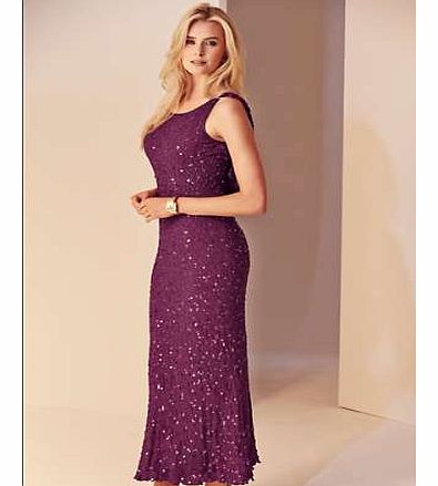This stunning cowl back dress will keep you cool and the rich fabric is soft and lightweight for a comfortable fit. All-over sequins add eye-catching impact, adding drama to your look, whilst the embellishments sparkle as they catch the light for a b