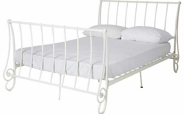 Unbranded Seraphina Scroll Double Bed Frame - Ivory