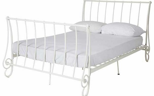 This classic bed frame will stand the test of time with its subtle elegance and sweeping curves. In a delicate ivory. this graceful bed will add a real touch of the traditional to your bedroom. Part of the Seraphina collection. Metal frame finish. Si