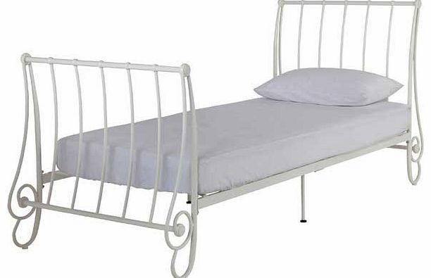 Unbranded Seraphina Scroll Single Bed Frame - Ivory