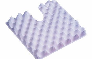 This coccyx cut-out seat pad is a hospital-grade orthopaedic comfort cushion made by Putnams, leading British supplier to healthcare professionals. Part of their range of Sero Pressure Cushions, it has been designed for prolonged sitting comfort, and