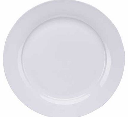 Unbranded Set of 4 Dinner Plates - White