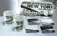 4 New York wipe clean coasters. Size 10.5cm (4¼&quote;) square