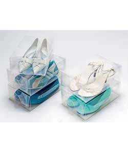 Ideal for storage and transportation of shoes.PVC boxes.1 pair of shoes per box.Just require folding