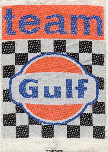 Set of 5 Team Gulf Logo Patches. Each patch measures 7cm x 10cm
