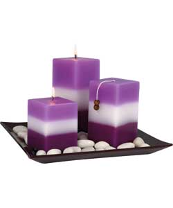 Unbranded Shaded Candle Garden - Plum