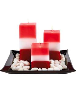 Unbranded Shaded Candle Garden - Red