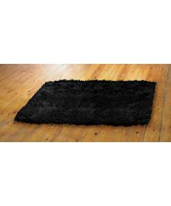 Unbranded Shaggy Acrylic Rug Black 170 x 110