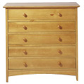 Shaker 5 Drawer Wide Chest