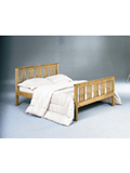 Solid pine shaker stylesingle bed in an antique pine waxed finish. Triple railed finish on head and