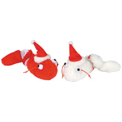 Pull the tail on this Santa Critter, and the critter vibrates.  Add catnip to the mix and this toy s