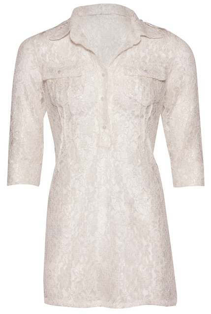 Unbranded Shannan long over lace tunic blouse