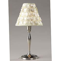 Selected by Laurence Llewelyn-Bowen as one of his favourites. Gorgeous boudoir lamp with iridescent