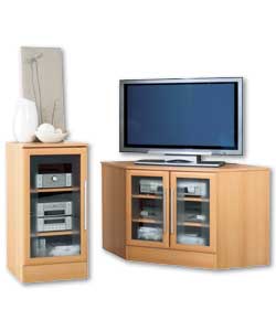 Shelton Beech Low Corner TV Unit