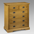 Sheraton Pine 4 plus 2 drawer chest of drawers
