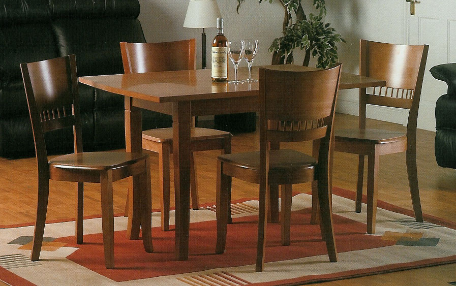 This very attractive dining set features a unique `swivel` action to extend the W.35" x