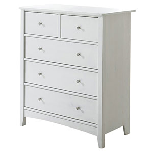 Scandinavian quality and Scandinavian style, this white washed range of nursery furniture is made