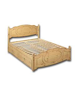 Sherington Solid Pine Kingsize Bed/2 Drawers - Frame Only