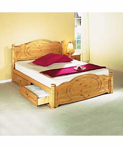 Sherington Solid Pine Kingsize Bed with 4 Drawers