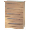 Sherwood oak 5 drawer chest of drawers furniture