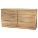 Sherwood oak 6 drawer chest of drawers furniture