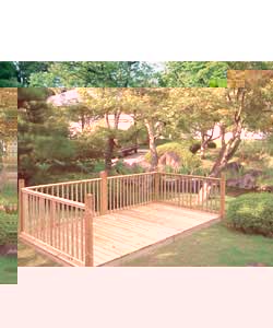A deck system that provides for the larger house and garden.Handrails can be adapted to fit any of
