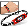 Shockproof and waterproof, the `Shock Watch`, with its roll-on roll-off wristband, is the perfect