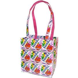 This fabulous recycled bag is made by a women`s cooperative in the Philipines who recycle litter to 