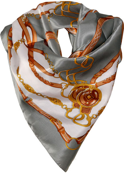 Unbranded Sian chain print satin scarf