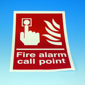 Unbranded Sign Fire Alarm 175 x 250mm Adhesive