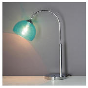Unbranded Signa Glass Bobble Arc Table lamp Teal