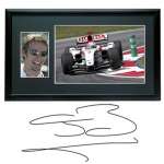 Signed Jenson Button framed photographic set