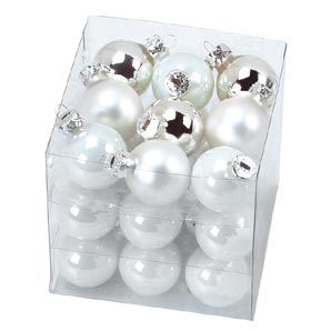 Silver & Pearl Baubles Small