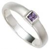 Silver amethyst ring