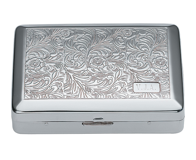 Silver-Plated Manicure Case. An elegant gift for home or travel, this finely worked silver-plated ca