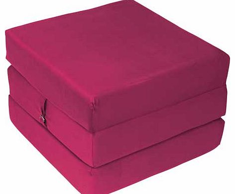Ideal for those unexpected stop overs. this versatile 100% cotton covered foam-filled cube folds out to form an occasional use mattress. Part of the Chair bed collection Single. Fabric upholstery. Foam cushion filling. Size H45. W66. D66cm. Weight 5k