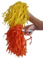 Colourful paper pom pom wavers create a flurry of colour at your event. They make a fab party