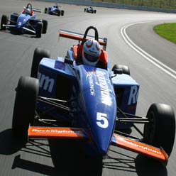 take a single seater round the Rockingham Oval at speeds of up to 130mph
