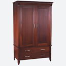 Siren Brazilian hardwood 2 drawer double