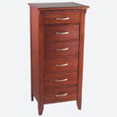 Siren Brazilian hardwood 6 drawer tallboy