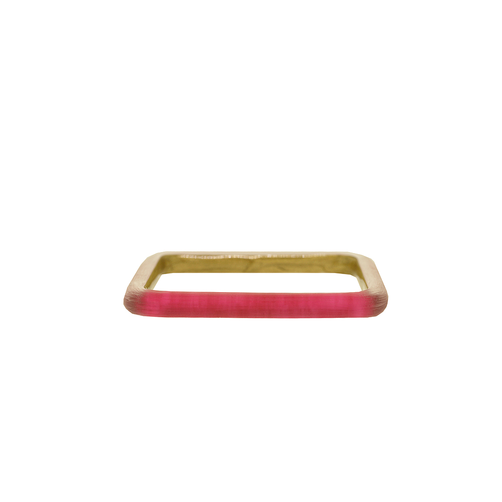 Unbranded Skinny Square Lucite Bangle - Fuchsia