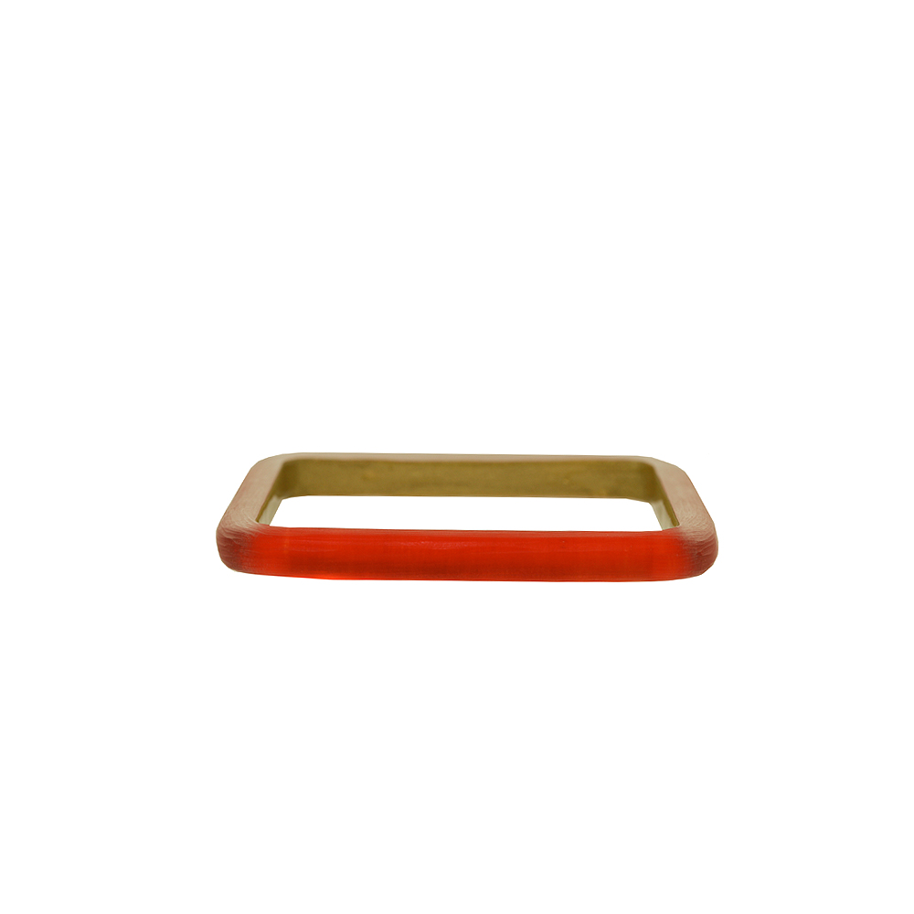 Unbranded Skinny Square Lucite Bangle - Red