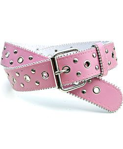 Skinny Studded Belt Pink