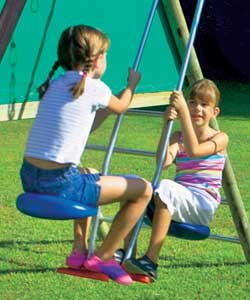 Great fun for 1 or 2 children. Child accelerated and built for athletic swinging. Supplied complete