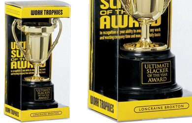 Unbranded Slacker of the Year Award Trophy