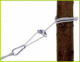 The Smart Rope is a weather proof adjustable rope with a snap hook to be used attach hammocks and